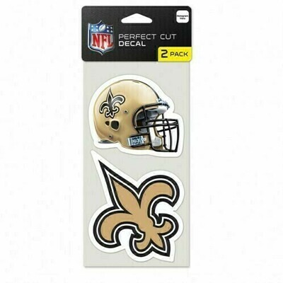 New Orleans Saints 4" x 8" Perfect Cut 2 Piece Decal