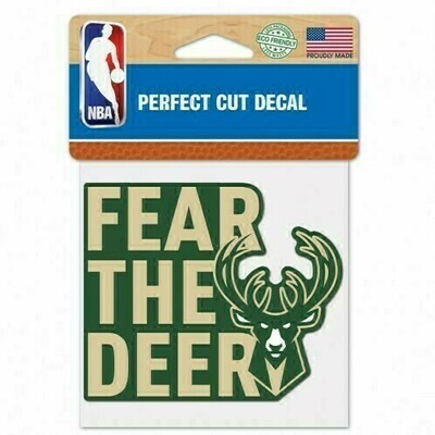 Milwaukee Bucks Slogan 4" x 4" Perfect Cut Color Decal