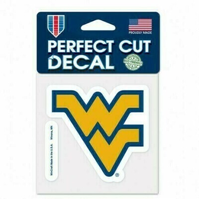 West Virginia Mountaineers 4" x 4" Perfect Cut Color Decal