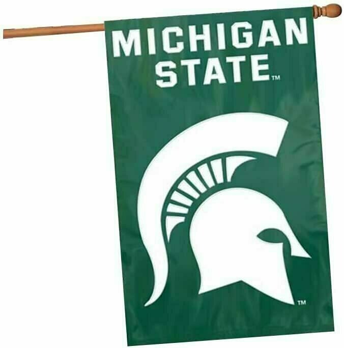 Michigan State Spartans 28" x 44" Vertical Embroidered 2 Sided Flag