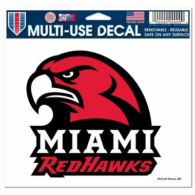 Miami Redhawks 4.5" x 5.75" Multi-Use Decal