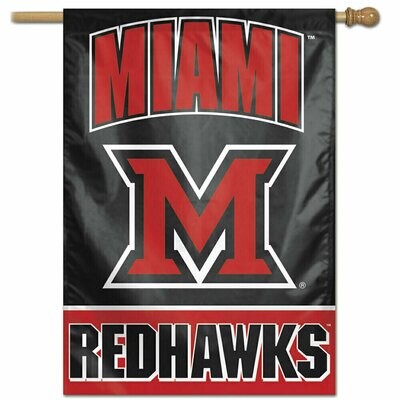 Miami Redhawks 28" x 40" Vertical Flag
