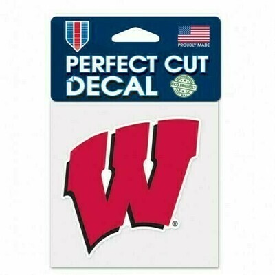 Wisconsin Badgers 4" x 4" Perfect Cut Color Decal