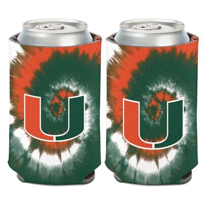 Miami Hurricanes Tie Dye 12 Ounce Can Cooler Koozie