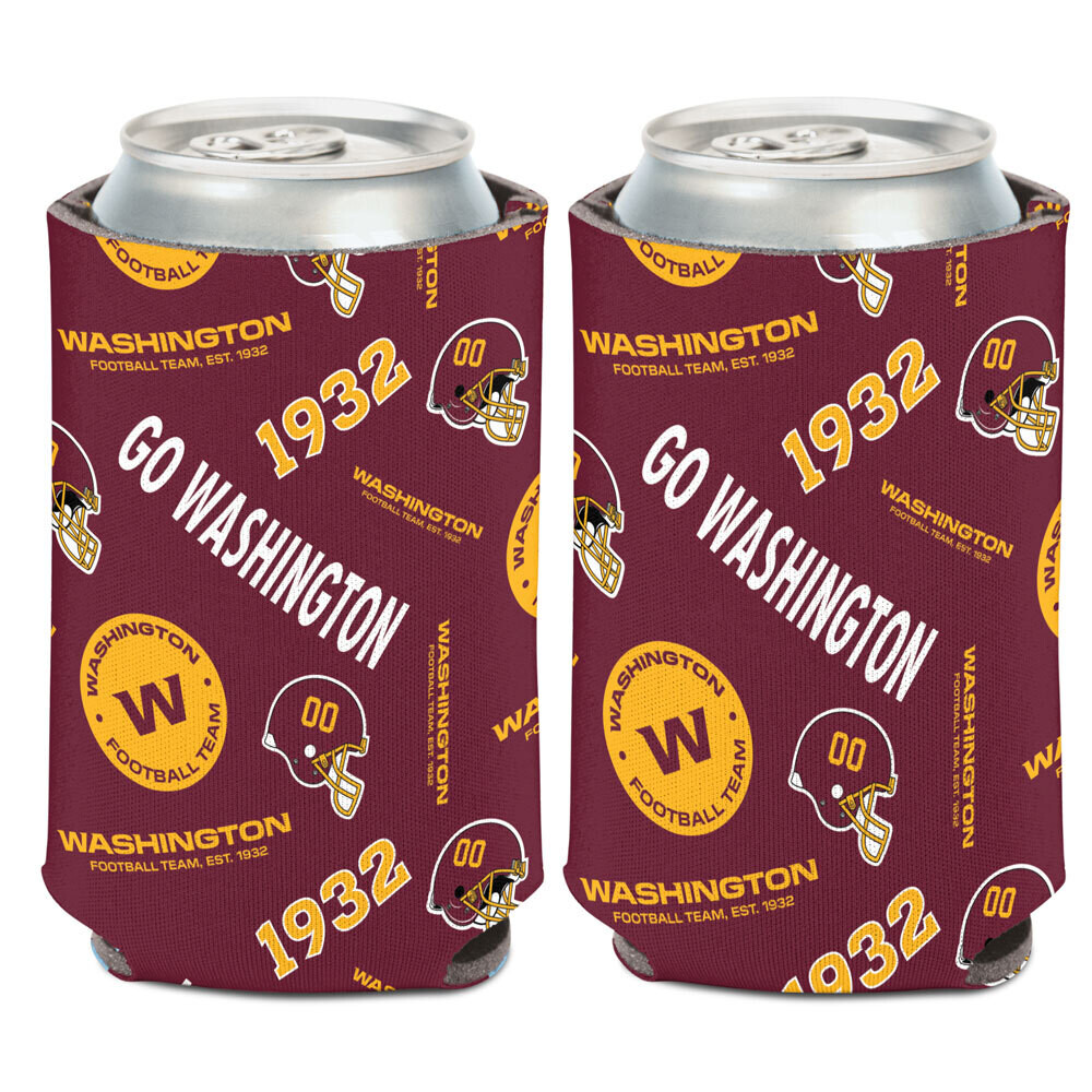 Washington Football Team "Go Washington" 12 Ounce Can Cooler Koozie