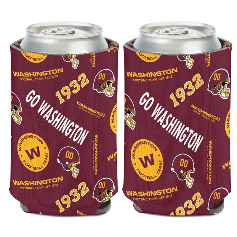 Washington Football Team "Go Washington" 12 Ounce Can Cooler Koozie