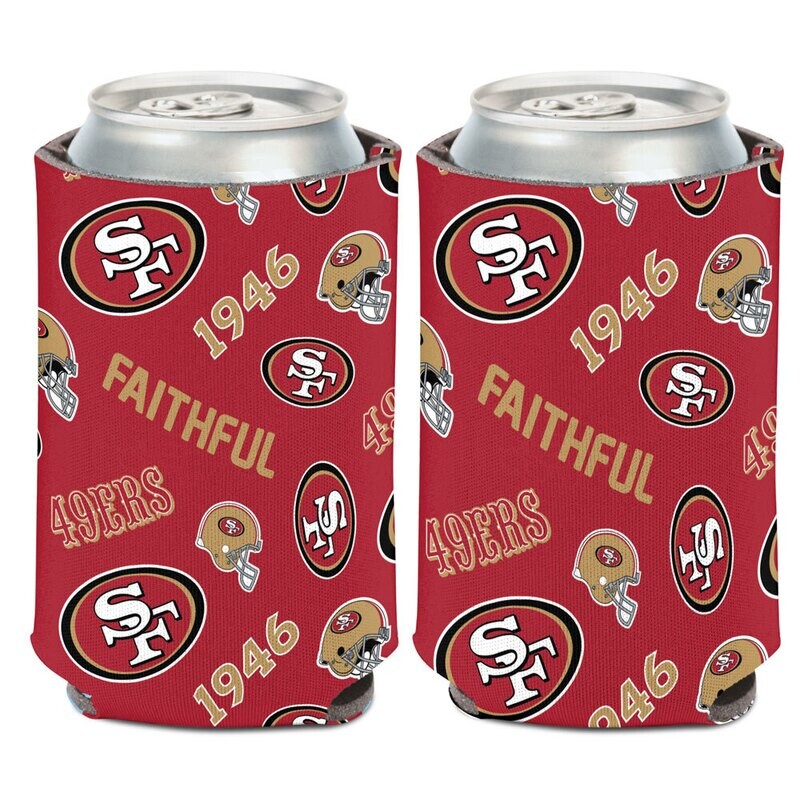 San Francisco 49ers Faithful 12 Ounce Can Cooler Koozie