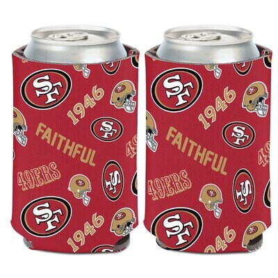 San Francisco 49ers Faithful 12 Ounce Can Cooler Koozie