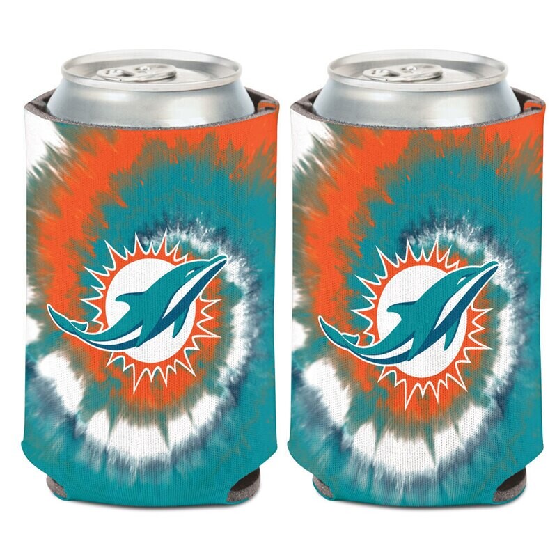 Miami Dolphins Tie Dye 12 Ounce Can Cooler Koozie