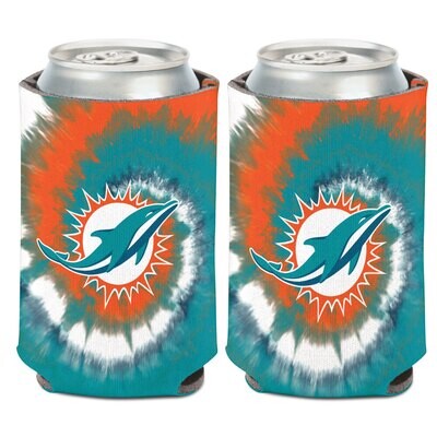 Miami Dolphins Tie Dye 12 Ounce Can Cooler Koozie