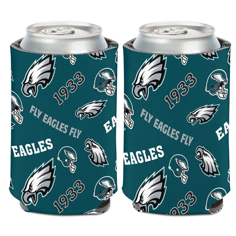 Philadelphia Eagles Scattered 12 Ounce Can Cooler Koozie