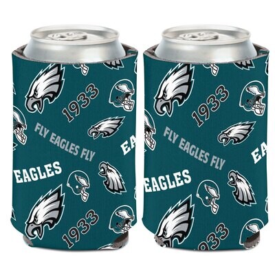Philadelphia Eagles Scattered 12 Ounce Can Cooler Koozie Philadelphia Eagles Scattered 12 Ounce Can Cooler Koozie