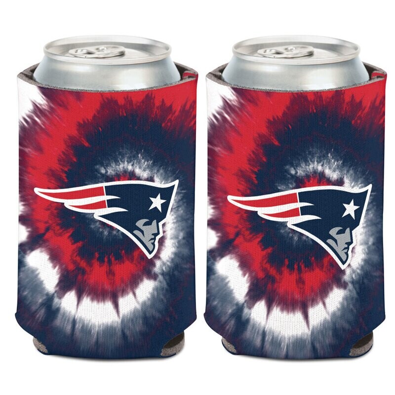 New England Patriots Tie Dye 12 Ounce Can Cooler Koozie