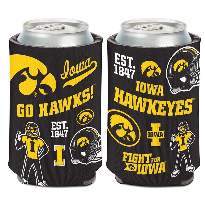 Iowa Hawkeyes Established 12 Ounce Can Cooler Koozie