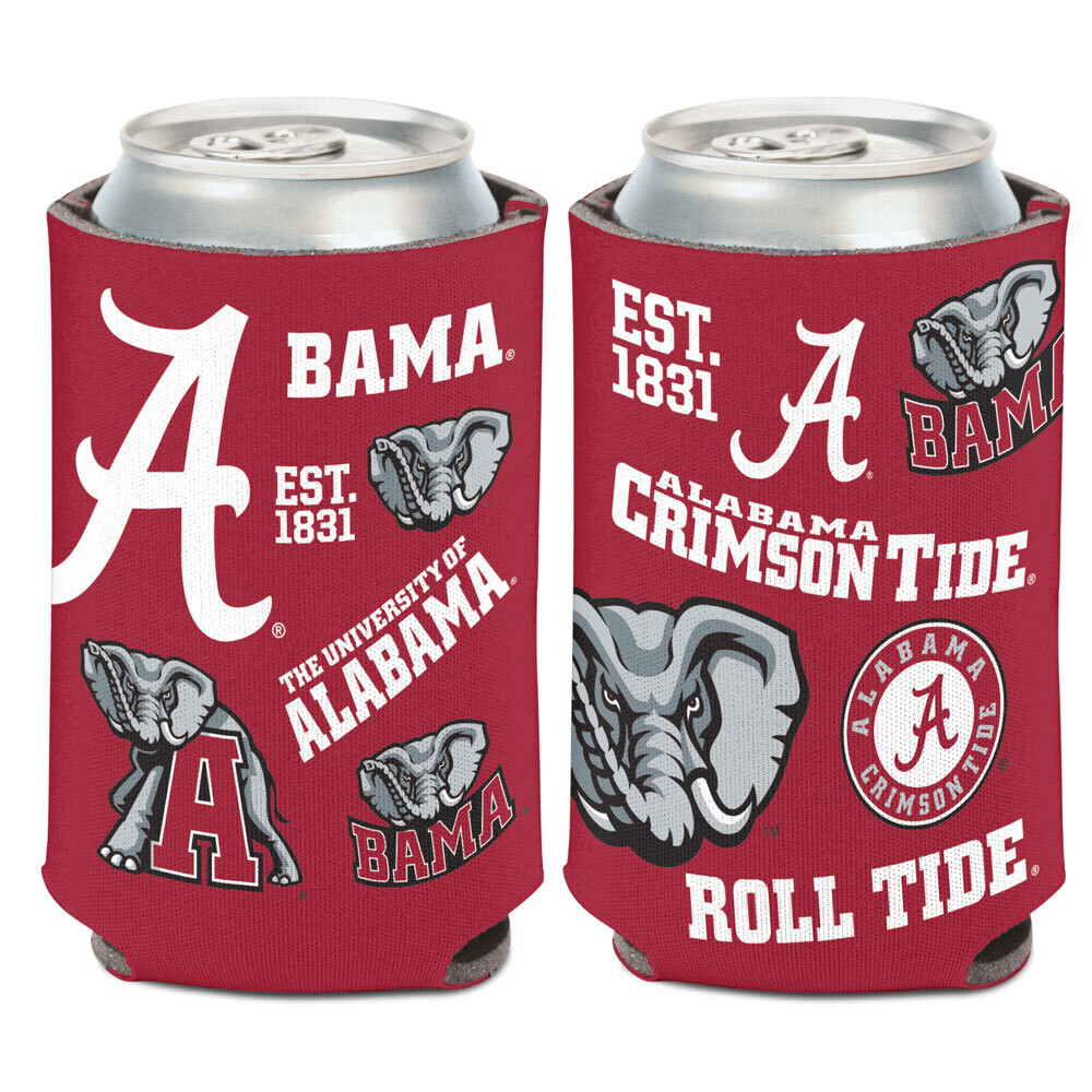 Alabama Crimson Tide Established 12 Ounce Can Cooler Koozie