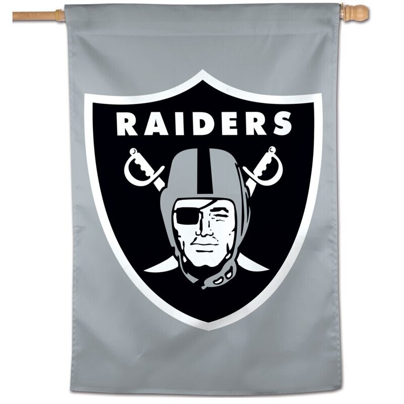 Las Vegas Raiders Grey 28 Las Vegas Raiders Grey 28" x 40" Vertical Flag