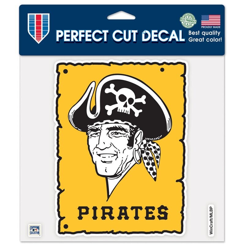 Pittsburgh Pirates Retro 8" x 8" Perfect Cut Color Decal