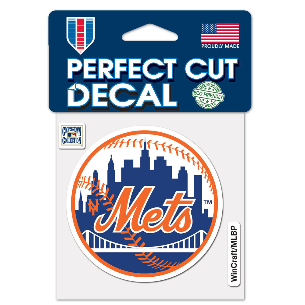 New York Mets 4" x 4" Perfect Cut Color Decal