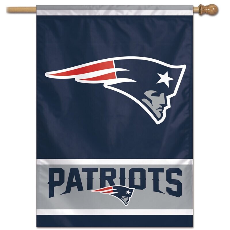 New England Patriots Blue / Grey 28" x 40" Vertical Flag