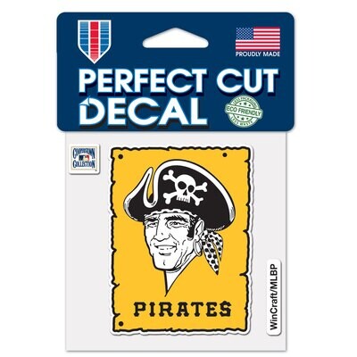 Pittsburgh Pirates Vintage 4 Pittsburgh Pirates Vintage 4" x 4" Perfect Cut Color Decal
