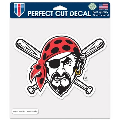 Pittsburgh Pirates 8" x 8" Perfect Cut Color Decal