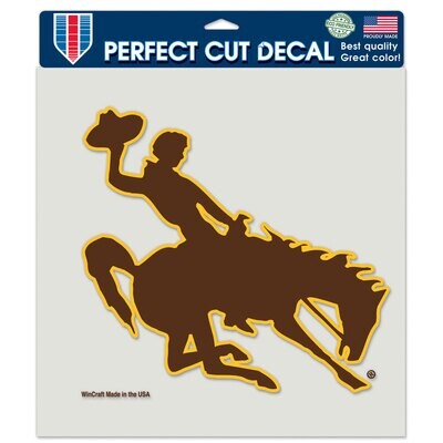 Wyoming Cowboys 8" x 8" Perfect Cut Color Decal