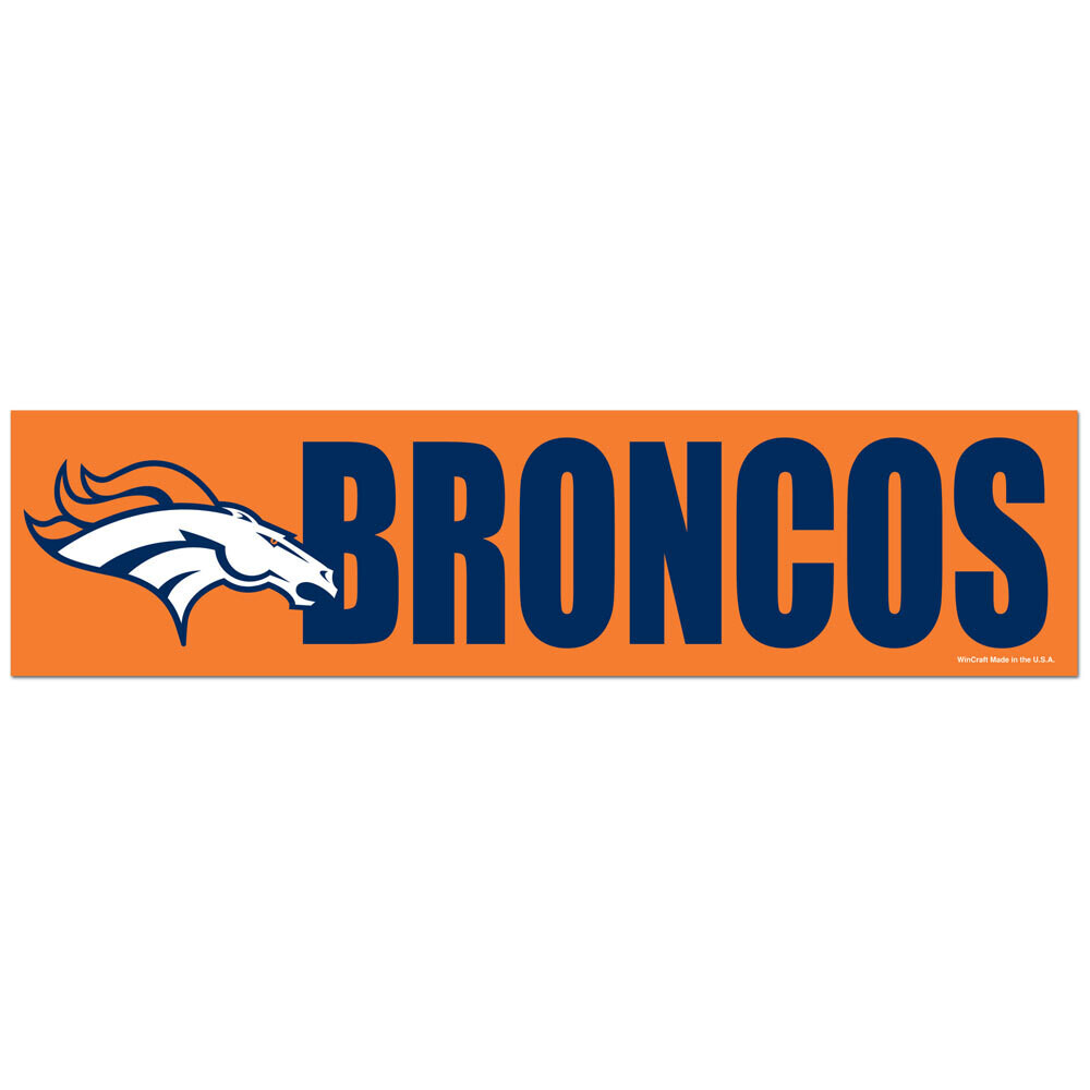 Denver Broncos 3" x 12" Bumper Sticker