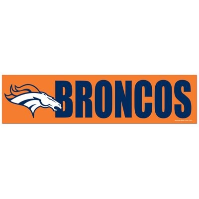 Denver Broncos 3" x 12" Bumper Sticker