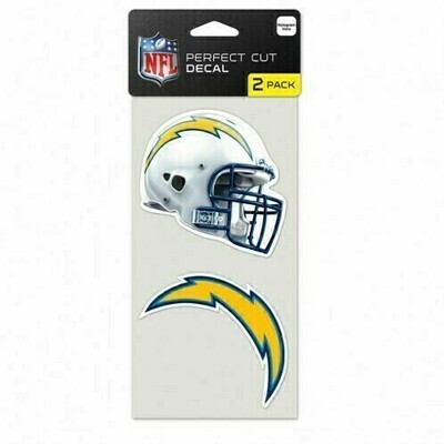 Los Angeles Chargers 4" x 8" Perfect Cut 2 Piece Decal