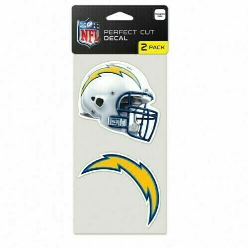 Los Angeles Chargers 4" x 8" Perfect Cut 2 Piece Decal