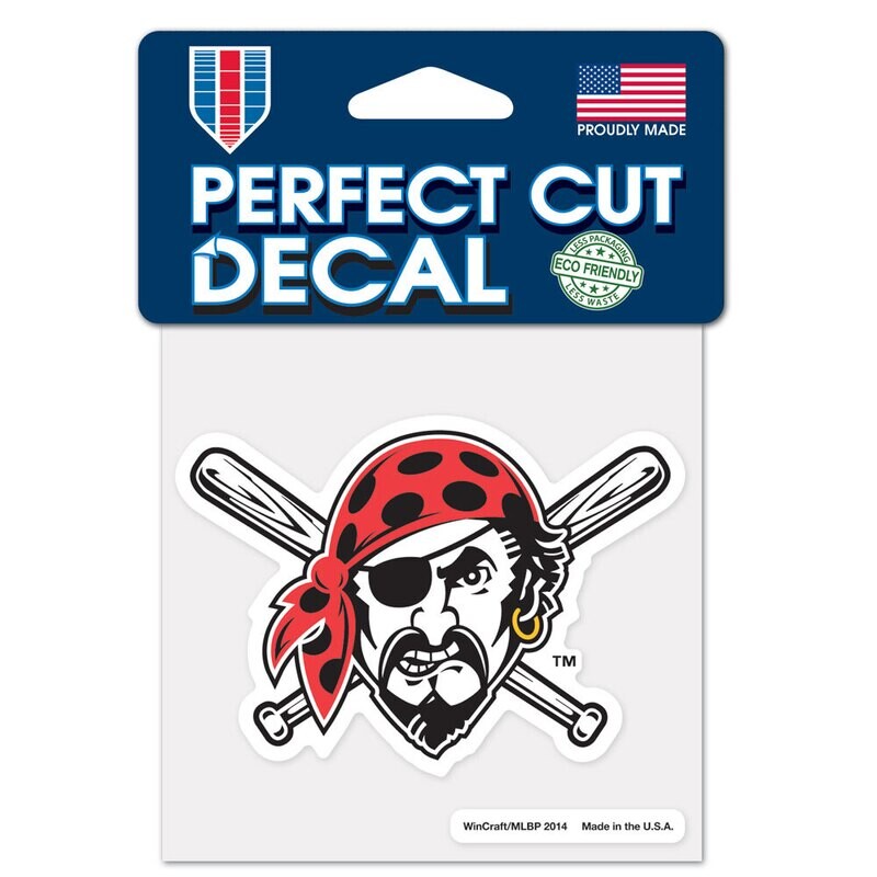 Pittsburgh Pirates Retro 4" x 4" Perfect Cut Color Decal