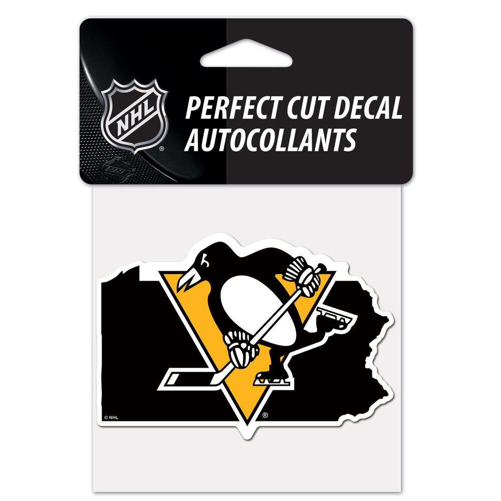 Pittsburgh Penguins State 4" x 4" Perfect Cut Color Decal