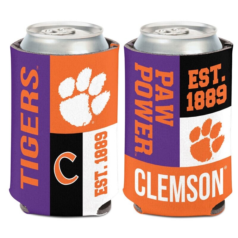 Clemson Tigers Paw Power 12 Ounce Can Cooler Koozie