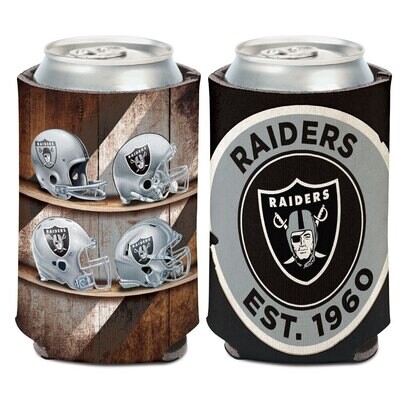 Las Vegas Raiders Evolution 12 Ounce Can Cooler Koozie Las Vegas Raiders Evolution 12 Ounce Can Cooler Koozie