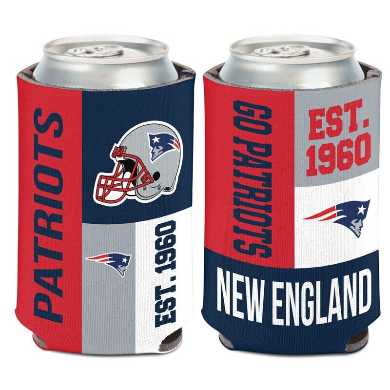 New England Patriots Go Patriots 12 Ounce Can Cooler Koozie