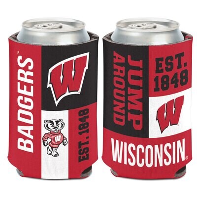 Wisconsin Badgers Jump Around 12 Ounce Can Cooler Koozie