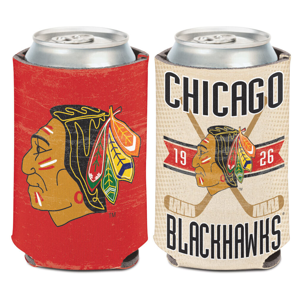 Chicago Blackhawks Vintage 12 Ounce Can Cooler Koozie