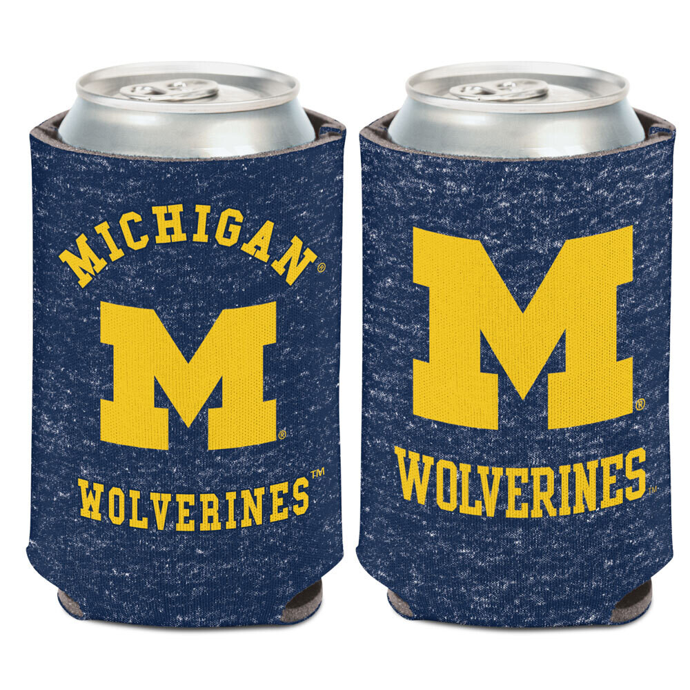 Michigan Wolverines Weathered 12 Ounce Can Cooler Koozie