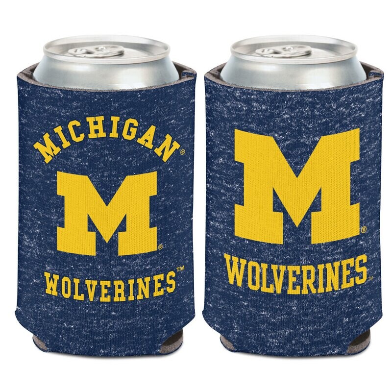 Michigan Wolverines Weathered 12 Ounce Can Cooler Koozie