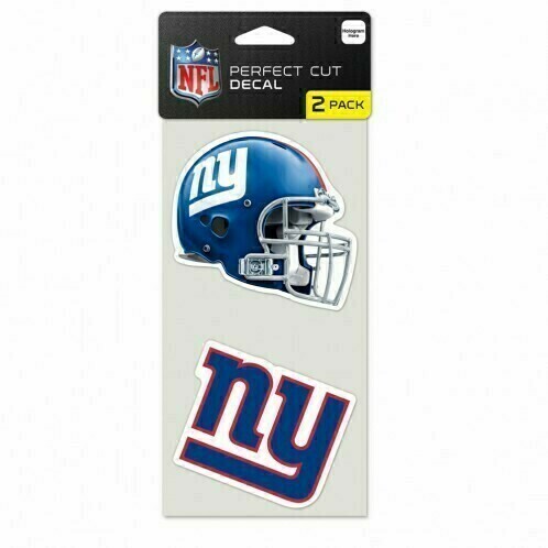 New York Giants 4" x 8" Perfect Cut 2 Piece Decal