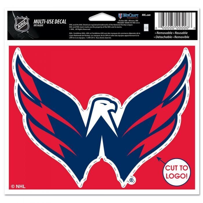 Washington Capitals 4.5" x 5.75" Multi-Use Decal Cut to Logo