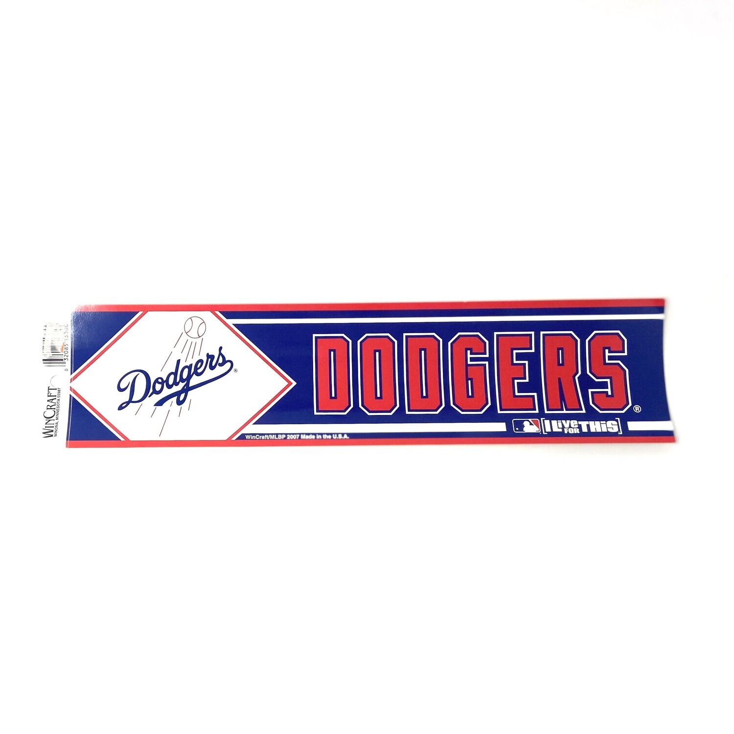 Los Angeles Dodgers 3" x 12" Bumper Sticker