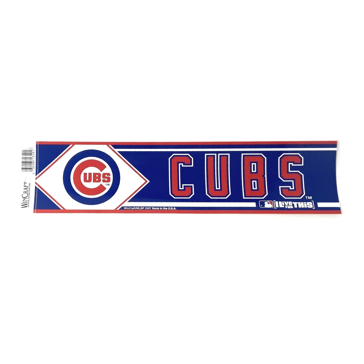Chicago Cubs 3" x 12" Bumper Sticker