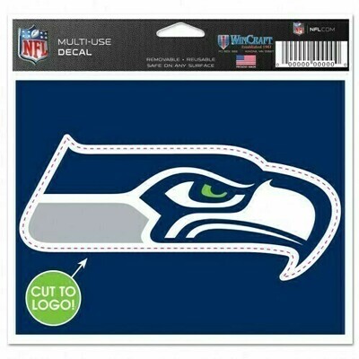 Seattle Seahawks 4.5" x 5.75" Multi-Use Decal Cut to Logo