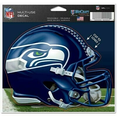 Seattle Seahawks Helmet 4.5" x 5.75" Multi-Use Decal Cut to Logo