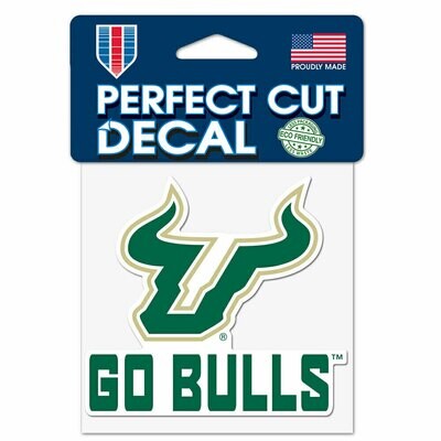 USF Bulls 4" x 4" Perfect Cut Color Decal