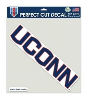 UConn Huskies 8" x 8" Perfect Cut Color Decal