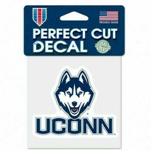 UConn Huskies 4" x 4" Perfect Cut Color Decal