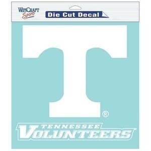 Tennessee Volunteers 8" x 8" Perfect Cut White Decal