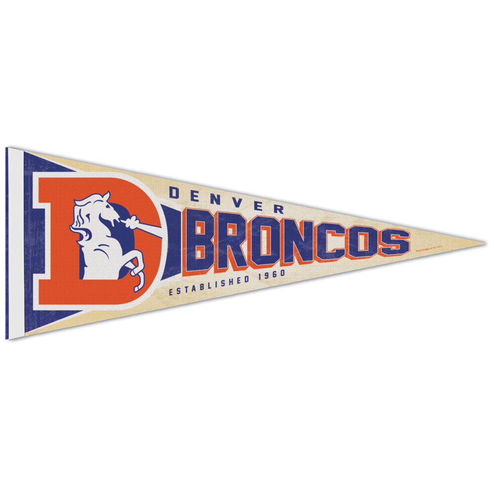 Denver Broncos Vintage 12" x 30" Premium Pennant